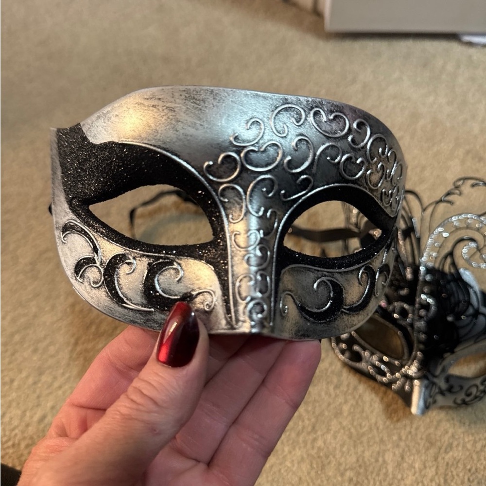 Matching men and women’s masquerade masks